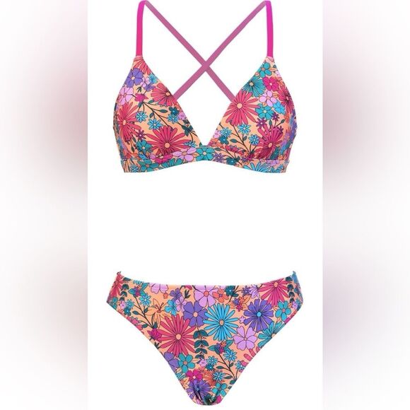 Bikini Set -Two Piece Swimsuit- V Neck-Low Rise - Crisscross Back -Large - Picture 6 of 6